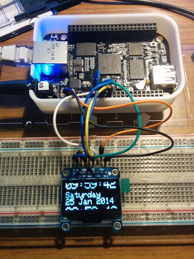 Controlling an Adafruit SSD1306 SPI OLED With a Beaglebone Black